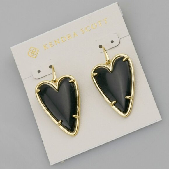 Kendra Scott Gold Heart Drop Earrings✨ - Picture 1 of 3